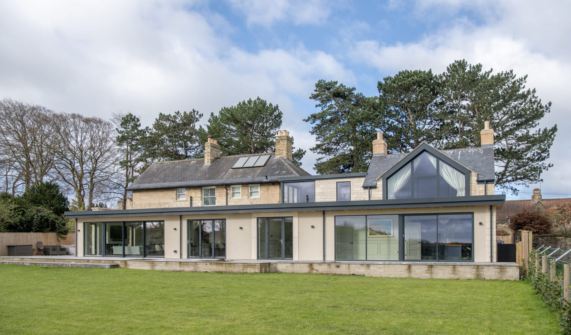 Modern UK home with flat roof installation